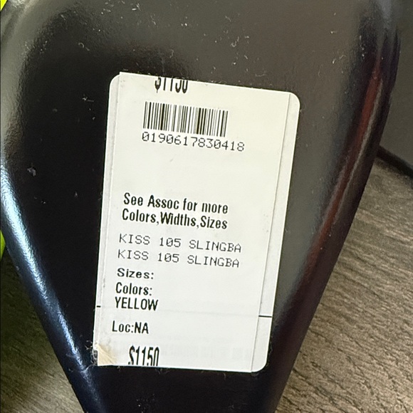 Saint Laurent Women's Bright Yellow Slingback Heels - Picture 4 of 6